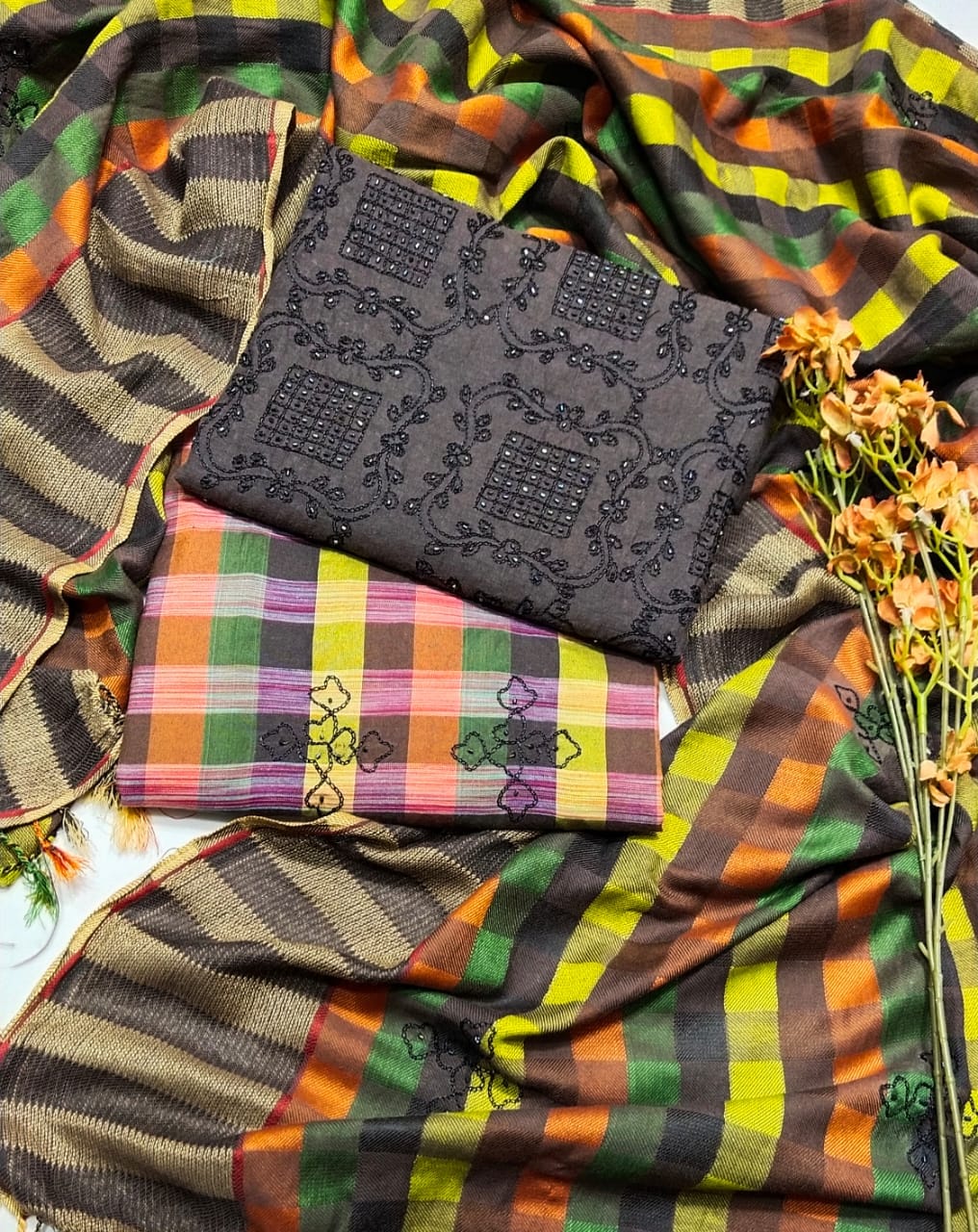 WINTER SILK DIGITAL PRINTED 3-PIECE - DP#47